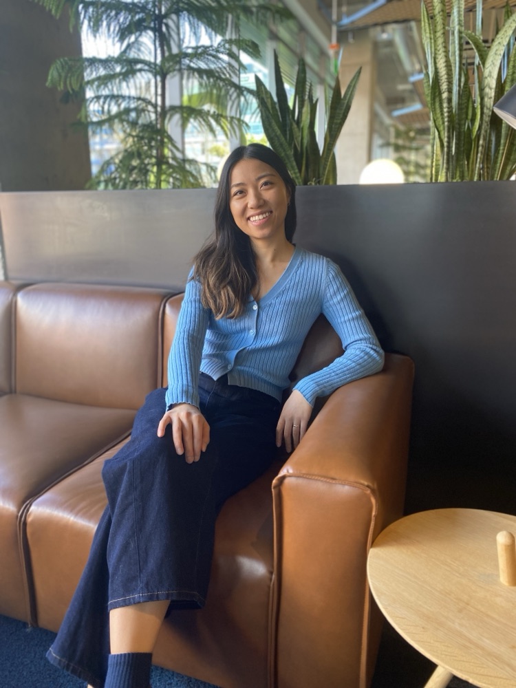 Lily Ren sitting in a lounge chair